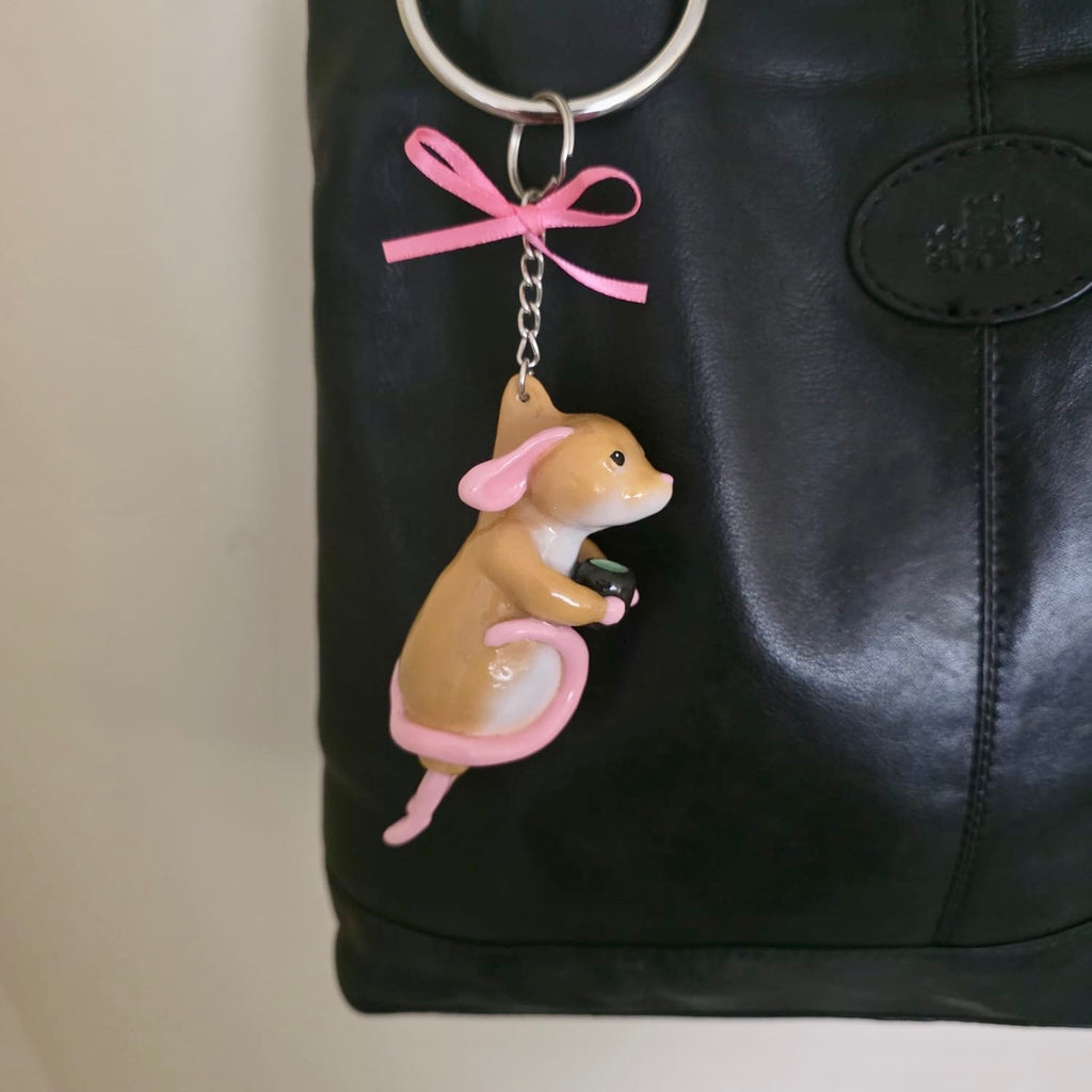 Matcha Mouse Bag Charm