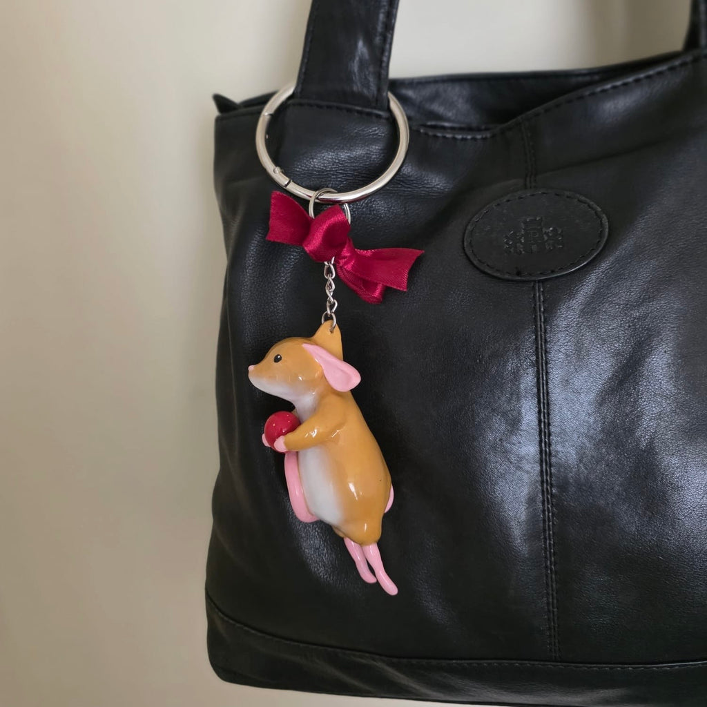 Strawberry Mouse Bag Charm
