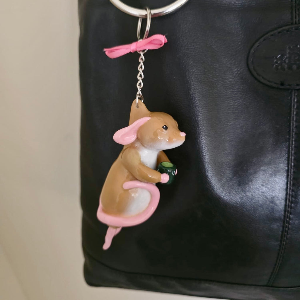 Matcha Mouse Bag Charm