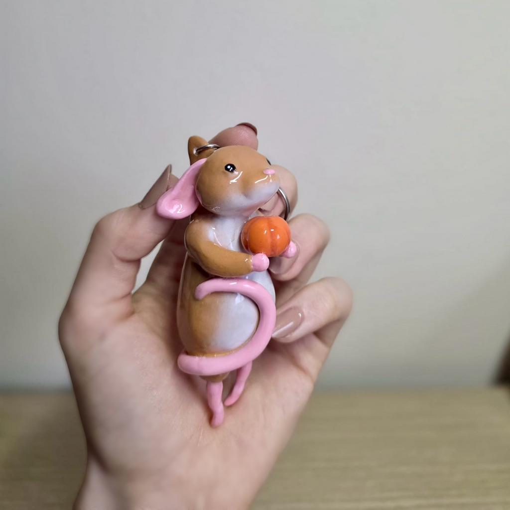Pumpkin Mouse Bag Charm
