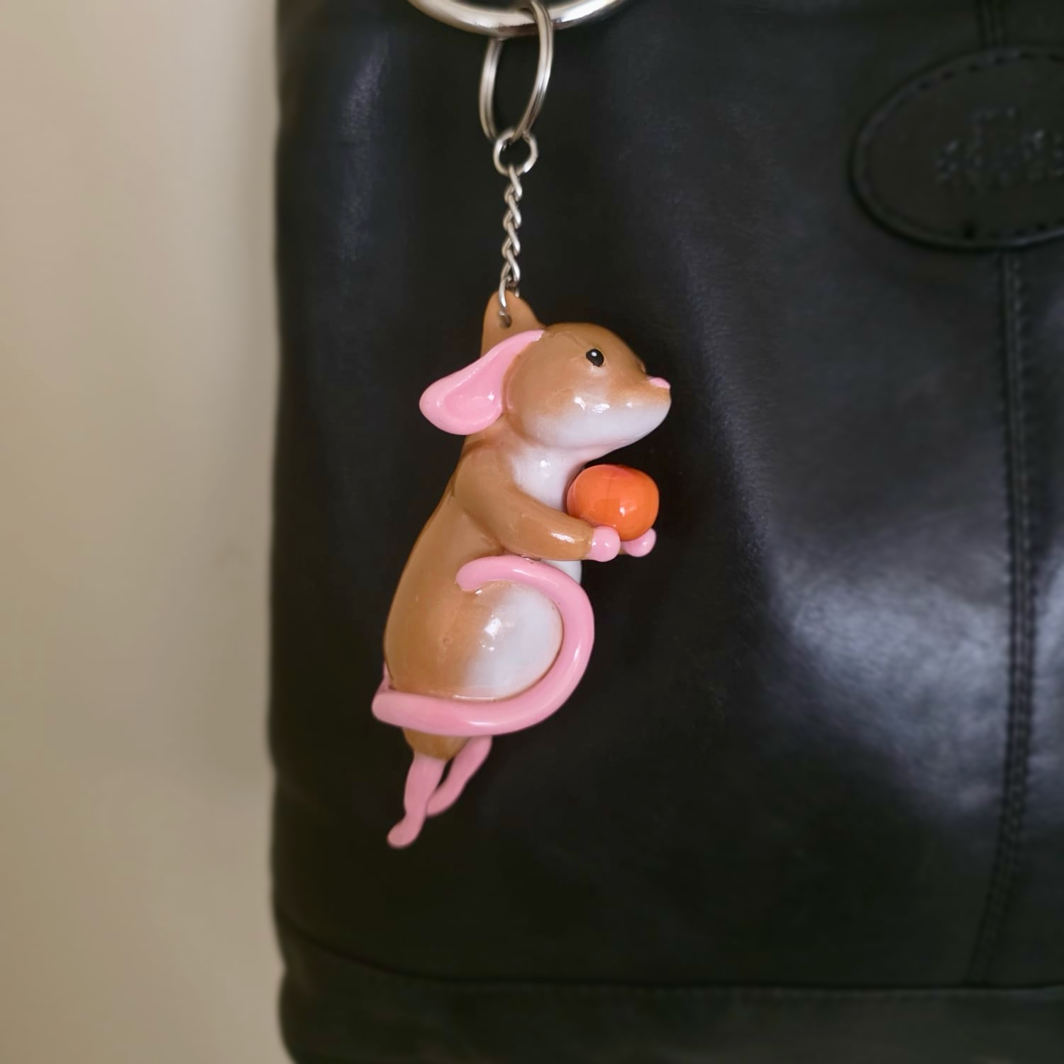 Pumpkin Mouse Bag Charm