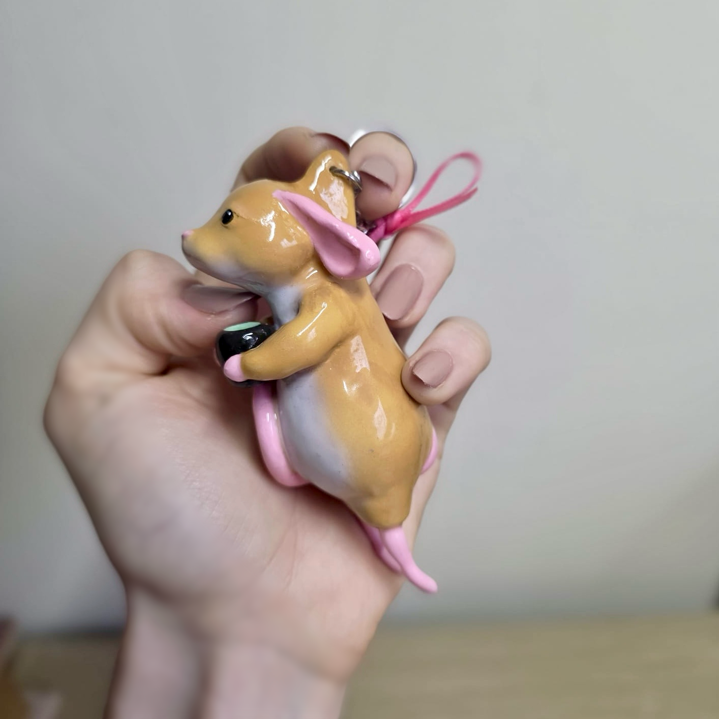 Matcha Mouse Bag Charm