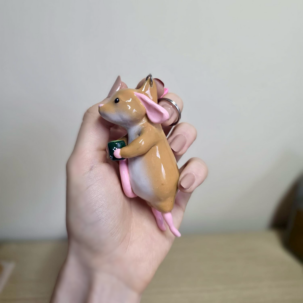 Matcha Mouse Bag Charm